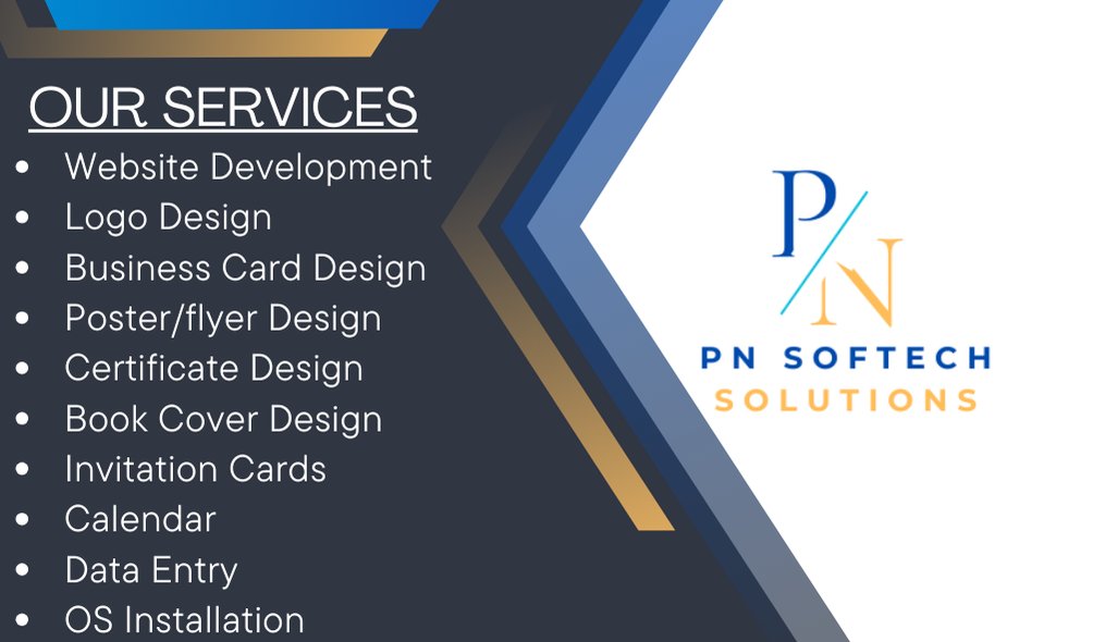 PN Softech Solutions business card